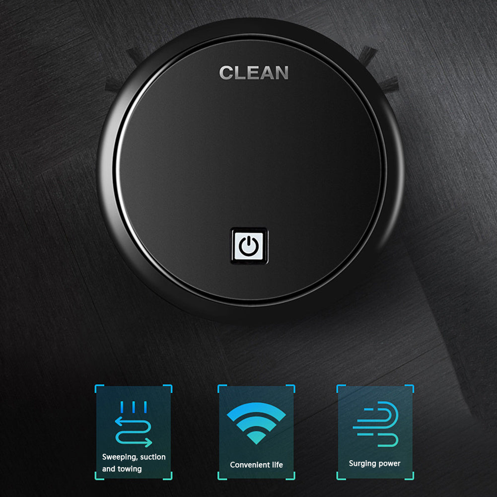 3-in-1 Robot Vacuum Cleaner USB Rechargeable Dry Wet Sweeping Vacuum Cleaner