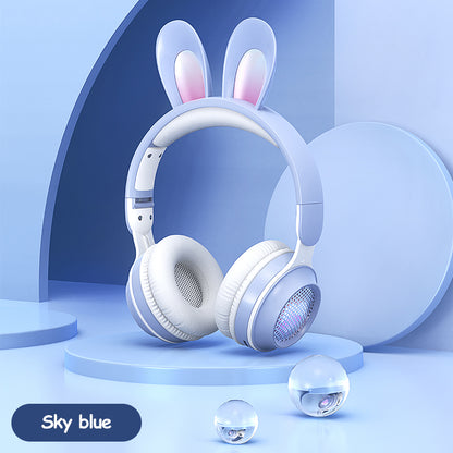 Hop into Fun with Cute Anime Rabbit Ear Headphones – Wireless and Luminous!