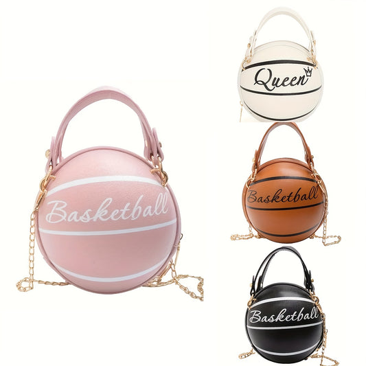 Game On: Mini Basketball PU Leather Crossbody Bag