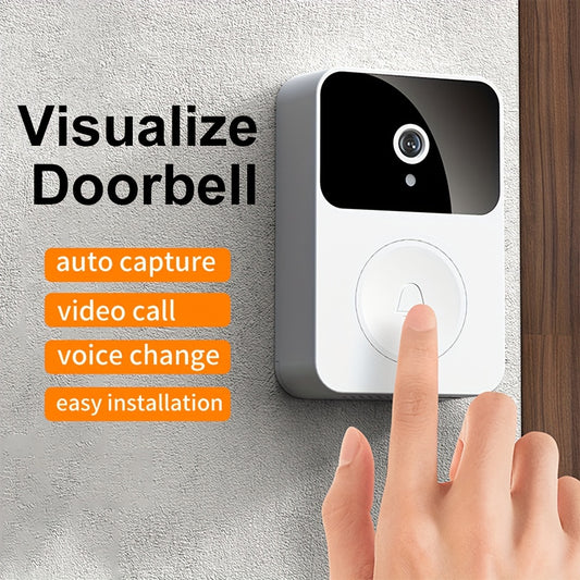 Wireless Easy Install Doorbell Camera with Home Intercom, Voice Changer + More